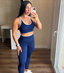 Conjunto em poliamida canelada